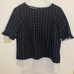 Black and white blouse